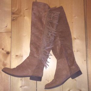 Suede Fringe Boots